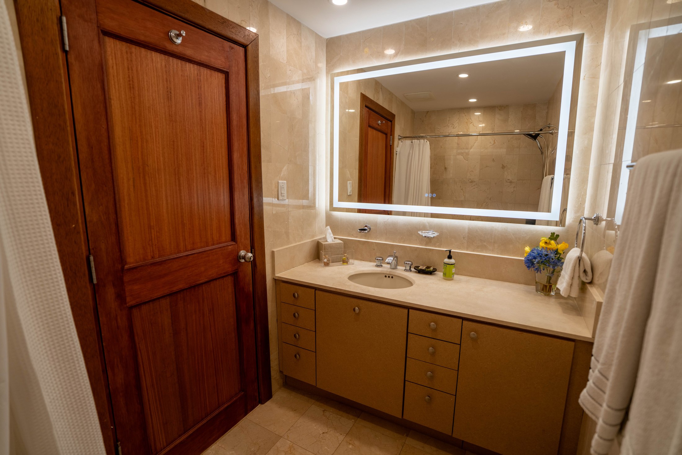 Guest bathroom with shower